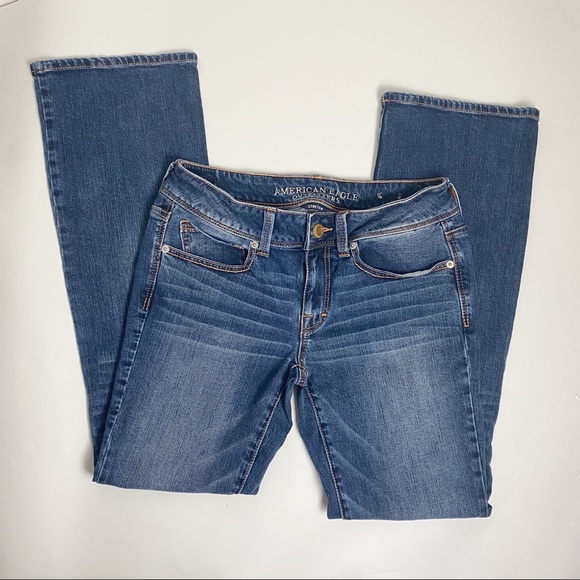 American Eagle kick boot jeans SZ 6 mid rise - Picture 2 of 11